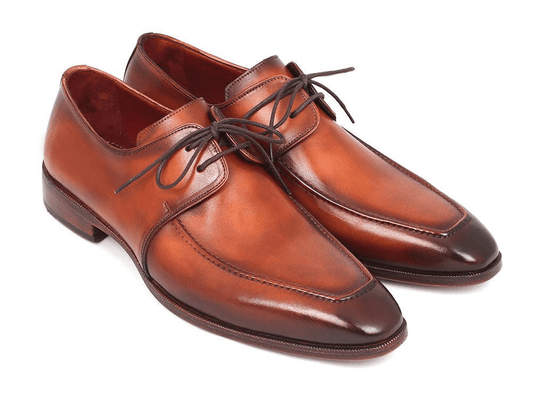 Paul Parkman Brown Leather Apron Derby Shoes For Men (ID#33SX92) | Monni's Boutique