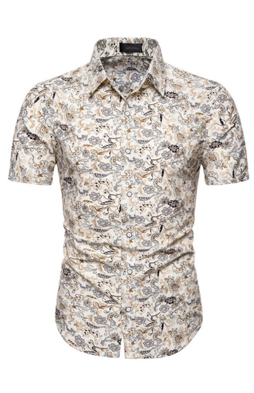 Men's Summer Fashion Printed Short Sleeve Shirts
