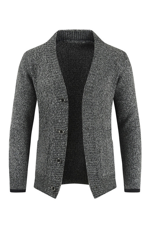 Men's New Cardigan Sweater Button Long Sleeve Knitwear