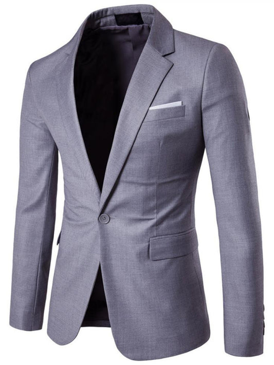 Men's Business Slim Suit Jacket Single Suit